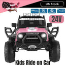 24V 2-Seater Kids Electric Ride-On Truck with 400W Motor Bluetooth and Remote Control Magic Cars 14