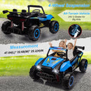 24V Electric Kids 2-Seater Ride-On 4-Wheeler UTV with Remote Control Blue Magic Cars 4