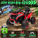 24V Electric Red 4WD ATV Ride-On Toy Car for Kids with Remote Control Magic Cars 3