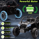 24V Kids 4WD Electric Ride-On Car with Guardrail and Remote Control Magic Cars 5