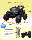 24V Battery-Powered Kids Ride-On Truck with Powerful Engine, 4WD, 2-Seater, and Safety Braking System Magic Cars 21