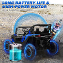24V Blue 4WD Kids UTV Truck with 2-Seater and 4X200W Battery Power Magic Cars 1