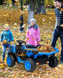24V Electric Kids Ride-On Dump Truck Toy with Remote Control, Shovel, and Dump Bed - Blue Magic Cars 6