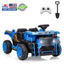 24V Electric Kids Ride-On Dump Truck Toy with Remote Control, Shovel, and Dump Bed - Blue Magic Cars Variant 0
