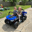 Navy 24V Electric 4WD Dump Truck for Kids - 2-Seater with Dump Bed Magic Cars 2