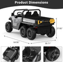 24V Remote-Controlled Electric Dump Truck for Kids with Music Player and Dump Bed in Gray Magic Cars 1