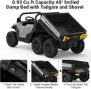 24V Remote-Controlled Electric Dump Truck for Kids with Music Player and Dump Bed in Gray Magic Cars 2