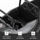 24V Remote-Controlled Electric Dump Truck for Kids with Music Player and Dump Bed in Gray Magic Cars 4