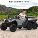 24V Remote-Controlled Electric Dump Truck for Kids with Music Player and Dump Bed in Gray Magic Cars 6