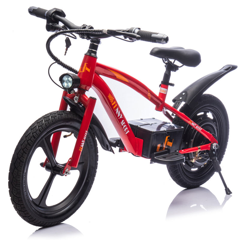 24V 300W Electric Ride-On Bike for Kids Ages 5–12 with 16