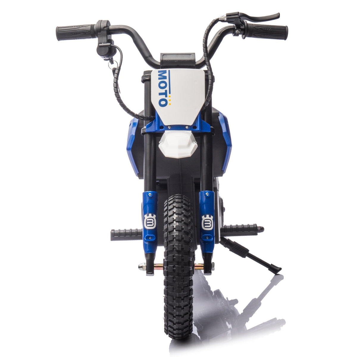 24V Kids Ride On Electric Toy Blue Motocross Motorcycle, Speeds