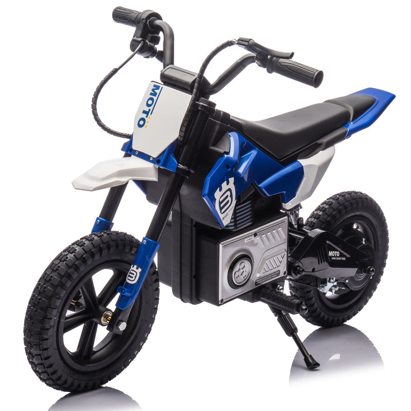 モトクロス　キッズ 24V Kids Ride On Electric Toy Blue Motocross Motorcycle, Speeds