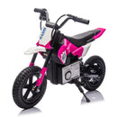 24V Pink Kids Electric Motocross Ride-On Motorcycle with Adjustable Speeds 3 to 9 MPH Magic Cars 5