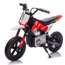 24V Kids Ride-On Electric Motocross Motorcycle Toy Red with Adjustable Speeds 3.1-9.3 MPH Magic Cars 0