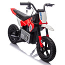 24V Kids Ride-On Electric Motocross Motorcycle Toy Red with Adjustable Speeds 3.1-9.3 MPH Magic Cars 4