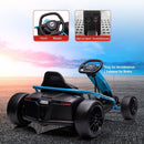 24V Kids Ride-On Go Kart with 8MPH Speed, Drifting Car, 2x300W Motors, Blue, Supports 155lbs Magic Cars 2