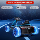 24V Kids Ride-On Go Kart with 8MPH Speed, Drifting Car, 2x300W Motors, Blue, Supports 155lbs Magic Cars 3