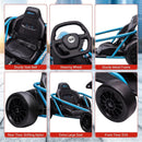 24V Kids Ride-On Go Kart with 8MPH Speed, Drifting Car, 2x300W Motors, Blue, Supports 155lbs Magic Cars 4