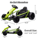 24V Kids Ride-On Go Kart with 8MPH Speed, Drifting Car, 2x300W Motors, Green, Supports 155lbs Magic Cars 1