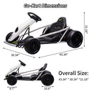 24V Kids Ride-On Go Kart with 8MPH Speed, Drifting Feature, 2x300W Motors, Supports 155lbs, Built-in Music Magic Cars 2