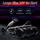 24V Kids Ride-On Go Kart with 8MPH Speed, Drifting Feature, 2x300W Motors, Supports 155lbs, Built-in Music Magic Cars 3