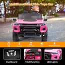 24V Electric Kids 2-Seater Ride-On Pickup Truck with 1100W Motor and Remote Control, Pink Magic Cars 2
