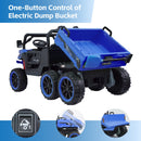 24V Electric 2-Seater Kids Ride-On Dump Truck with Remote Control and 6 Wheels, 6mph Magic Cars 4