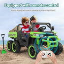24V Electric 2-Seater Kids Ride-On Dump Truck with Remote Control and MP3 Player Magic Cars 1