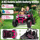 24V Electric Pink UTV Toy Truck for Kids with Remote Control - 2 Seater Magic Cars 2