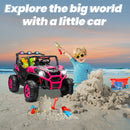 24V Electric UTV Truck for Kids with 3 Speed Remote Control - Pink Magic Cars 9