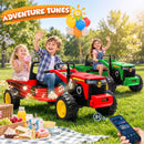 24V Ride-On Tractor for Kids with Bluetooth Music, LED Lights, and 5 MPH Speed, Suitable for Ages 3-8 Magic Cars 2