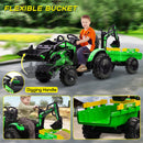 24V Kids Electric Ride-On Tractor with Power Wheels and Trailer Magic Cars 6