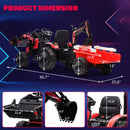 24V Kids Ride-On Tractor with Trailer, Excavator, Bulldozer Toy with Remote Control and Music Magic Cars 5