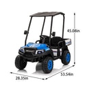 24V Kids 4WD Ride-On Truck 2-Seater Golf Cart with Sun Shade, Storage Trunk, and Remote Control Magic Cars 27