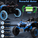 24V Electric 2-Seater Kids Ride-On UTV Truck 800W with Sunshade and Remote Control Blue Magic Cars 4