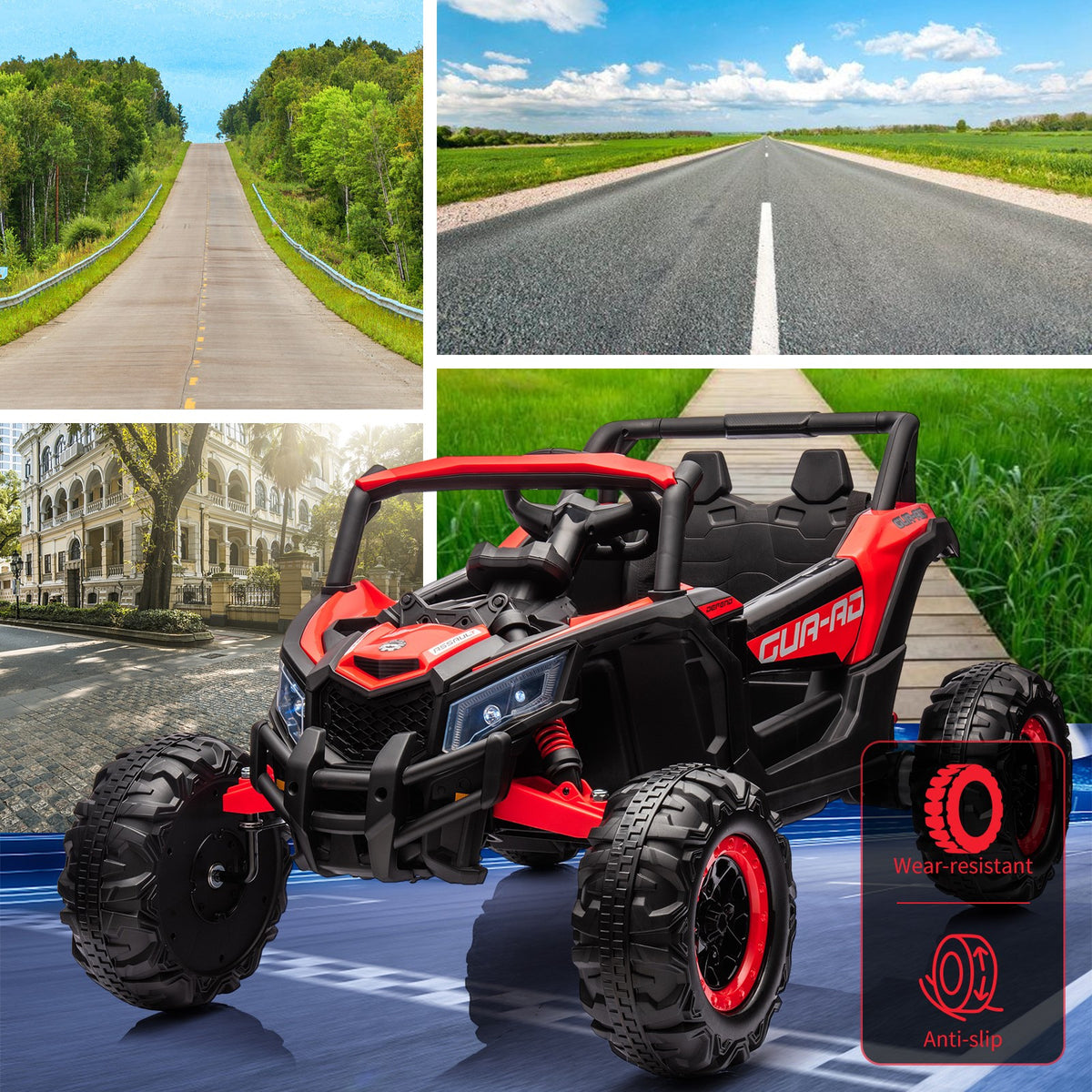 24V Kids Ride On UTV Car for Kids Electric Car Toys 4 Wheeler Off-Road  W/Remote, image size:1200x1200