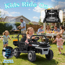 24V Black Electric Dump Truck UTV for Kids with Remote Control and Bluetooth Magic Cars 4