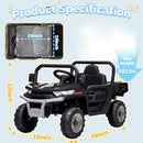 24V Black Electric Dump Truck UTV for Kids with Remote Control and Bluetooth Magic Cars 5