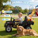 24V Black Electric Dump Truck UTV for Kids with Remote Control and Bluetooth Magic Cars 6