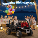 24V Black Electric Dump Truck UTV for Kids with Remote Control and Bluetooth Magic Cars 7