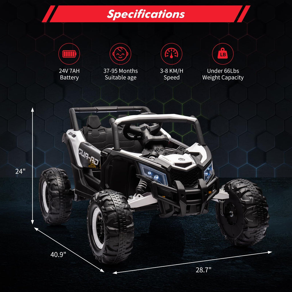 Remote Control 4 Wheeler 24V Kids UTV Ride on Car with Remote Control Battery Powered 4 Wheeler ...