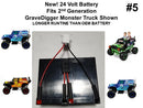 24V Extended Run Battery with Connector for Power Wheels Gravedigger Version 5 Magic Cars Variant 0