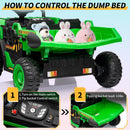 24V Electric 2-Seater Ride-On Dump Truck with Remote Control for Kids Magic Cars 7