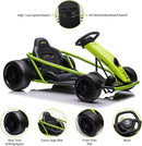24V Ride-On Go Kart with Music and Horn, 8MPH High Speed for Kids 8-12 Years, Green Magic Cars 2