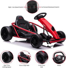 24V Ride-On Go-Kart with Music and Horn, 8 MPH High Speed for Kids 8-12 Years, Red Magic Cars 2