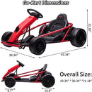 24V Ride-On Go-Kart with Music and Horn, 8 MPH High Speed for Kids 8-12 Years, Red Magic Cars 5