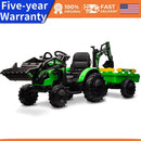24V Ride-On Electric Excavator and Bulldozer Vehicle with Trailer and Tractor Toy Car Magic Cars Variant 0
