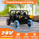 24V Electric Ride-On Dump Truck for Kids, 2-Seater UTV with 2.4G Remote Control, 4-Wheel Drive Magic Cars 2