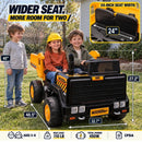 24V Electric Yellow Dump Truck for Kids, 2-Seater 24-Inch Ride-On with 450W 4WD Magic Cars 1