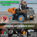 24V Electric Yellow Dump Truck for Kids, 2-Seater 24-Inch Ride-On with 450W 4WD Magic Cars 3